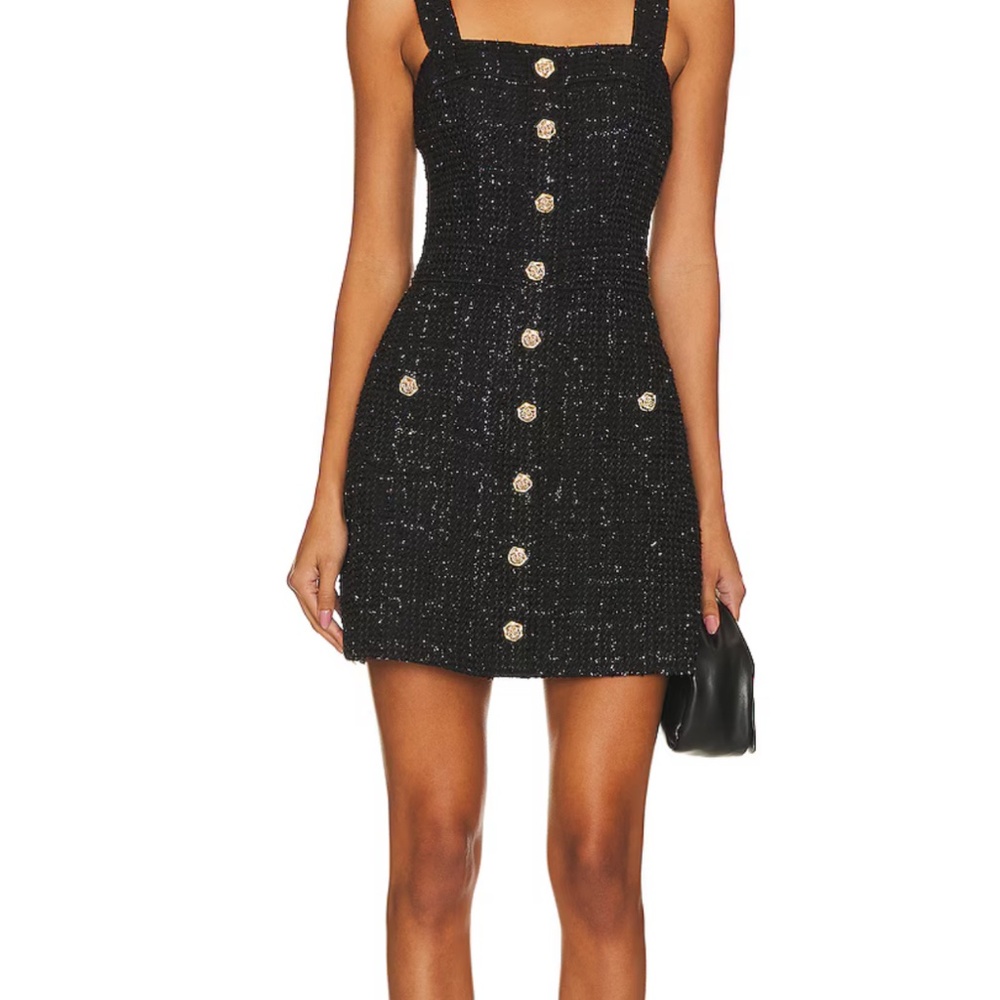 Archie Amanda uprichard black and gold dress